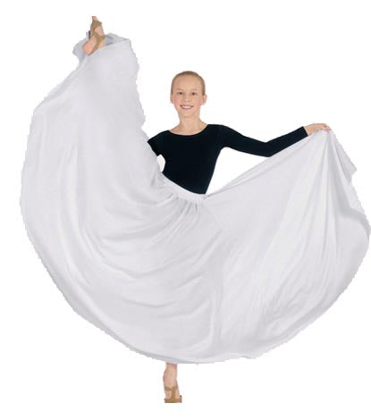 eurotard 13674 child simplicity triple panel skirt white