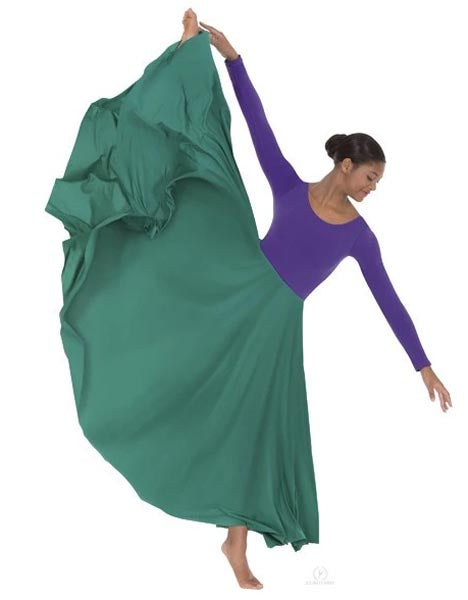 eurotard 13674 simplicity triple panel skirt green