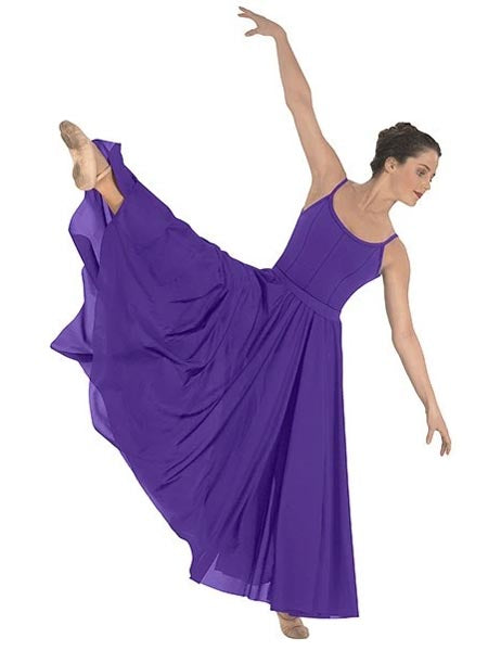 eurotard 13674 simplicity triple panel skirt purple