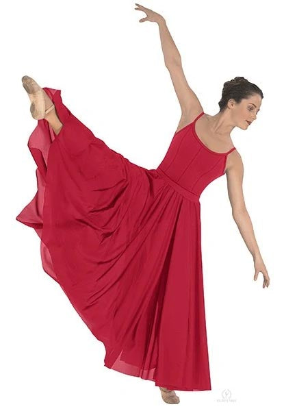 eurotard 13674 simplicity triple panel skirt red