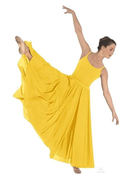eurotard 13674 simplicity triple panel skirt yellow