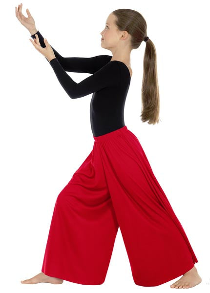 eurotard 13696 child simplicity palazzo pants red
