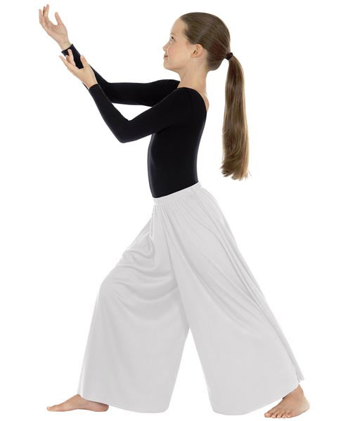 eurotard 13696 child simplicity palazzo pants white