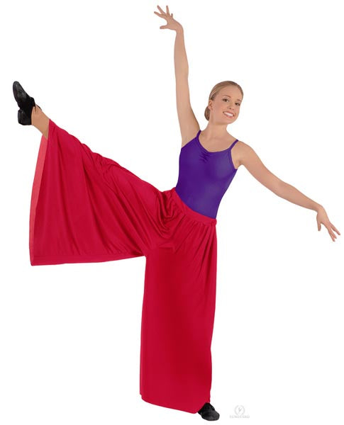 eurotard 13696 simplicity palazzo pants red
