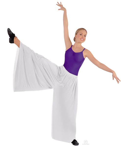 eurotard 13696 simplicity palazzo pants white