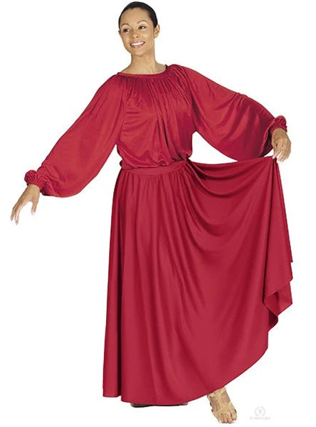 eurotard 13778 simplicity single panel skirt red