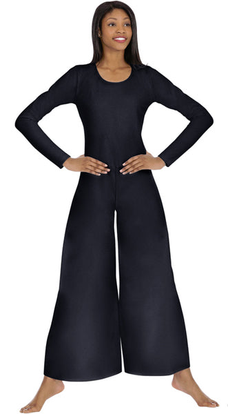 eurotard 13842 simplicity scoop neck praise dance jumpsuit black