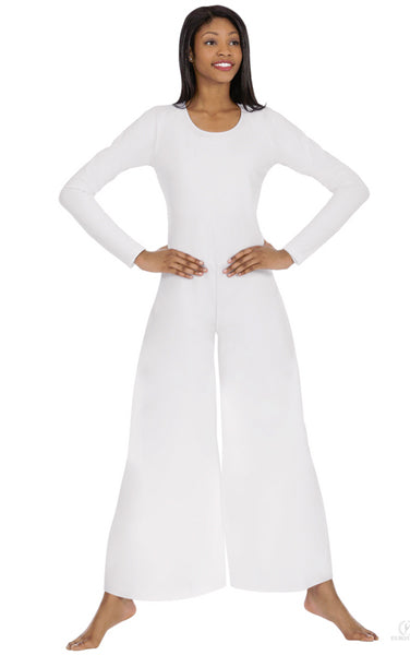 eurotard 13842 simplicity scoop neck praise dance jumpsuit white