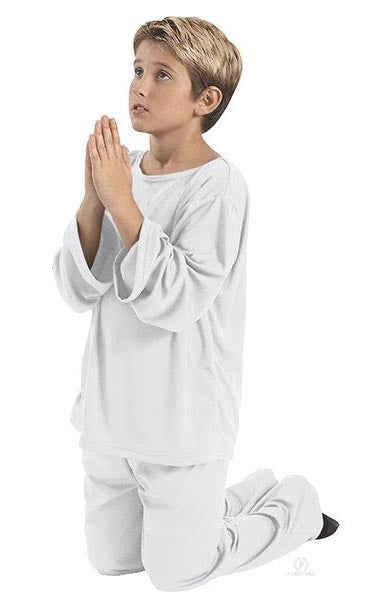 eurotard 13843 child unisex relaxed fit pants white