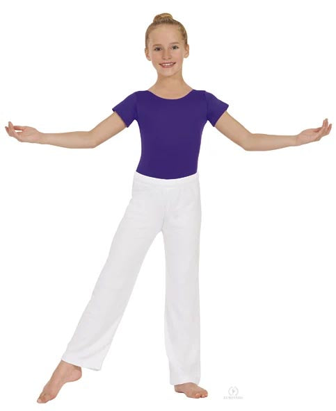 eurotard 13843 unisex relaxed fit pants white