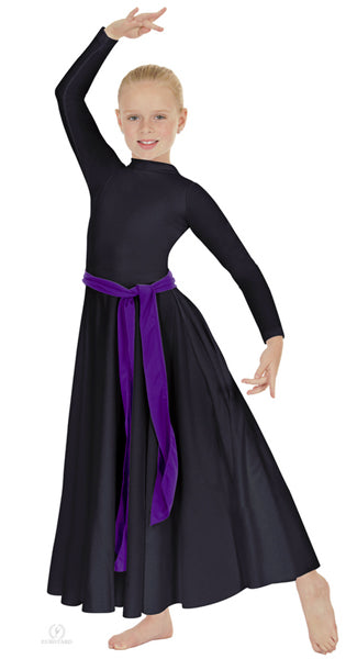 eurotard 13847 child simplicity high neck praise dress black