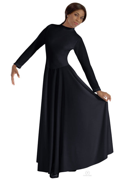 eurotard 13847 simplicity high neck praise dress black