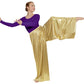 eurotard 14691 metallic palazzo pants gold