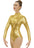 eurotard 19131 womens metallic mock neck long sleeve leotard gold
