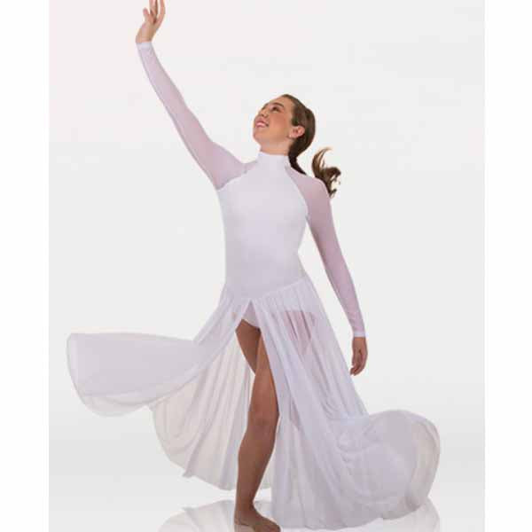 body wrappers mt151 girls microtech long sleeve dance dress center